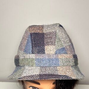 Glen Appin Plaid Wool colorblock Fedora Hat